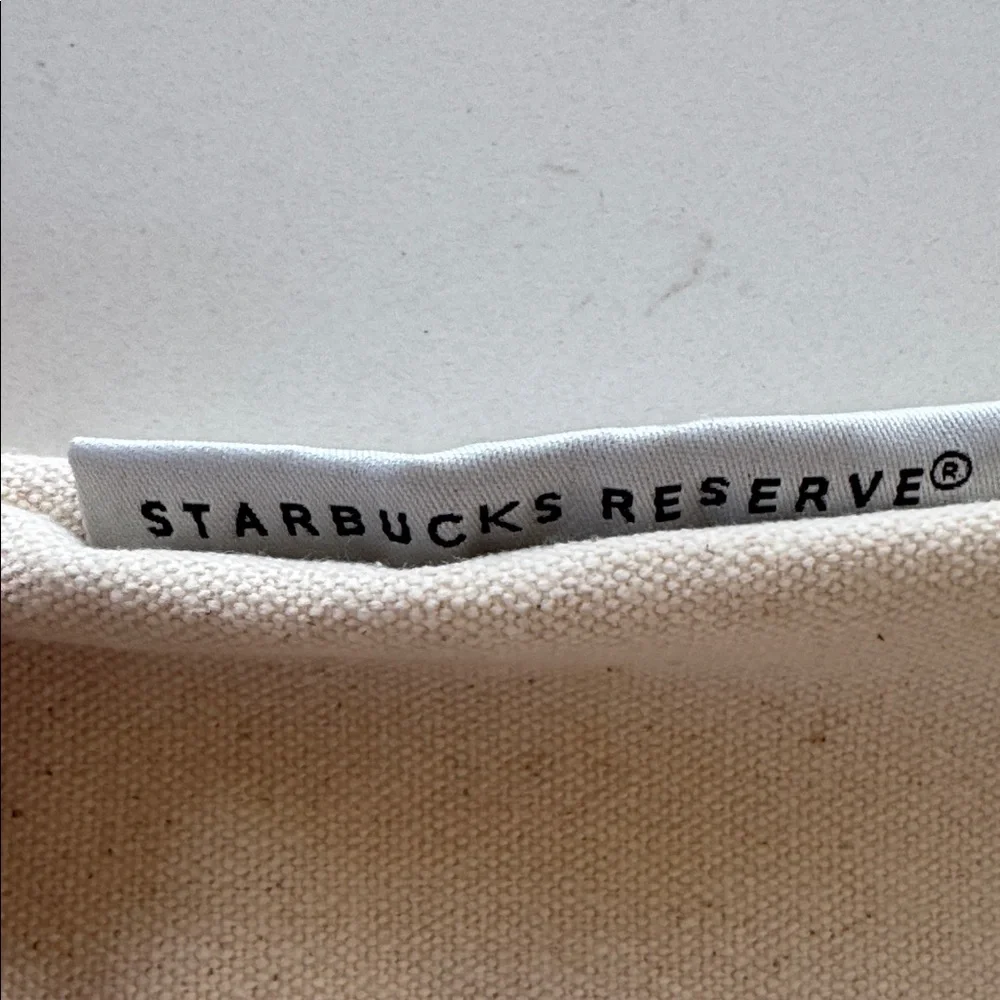 Starbucks Stylish Black and Cream Reserve Coffee Tote Bag ✨ New